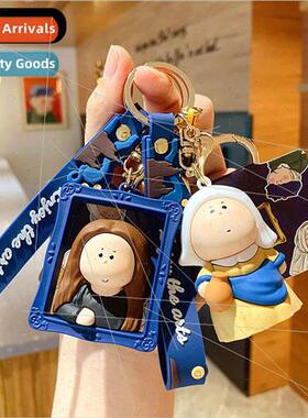 cartoon moon half artist pearl earrings girl mona salsa keyc