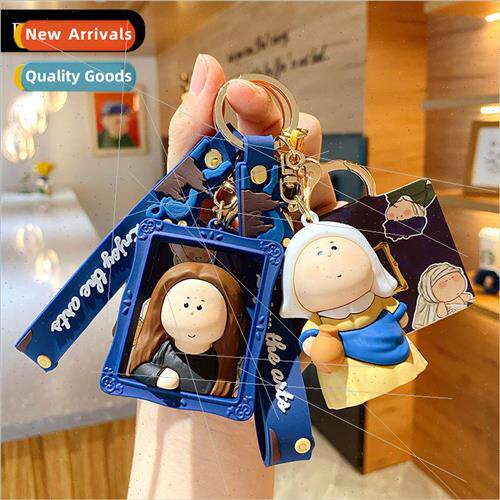 cartoon moon half artist pearl earrings girl mona salsa keyc