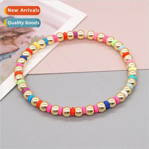 ins bohemian  handmade beaded colorful soft ceramic piece hu