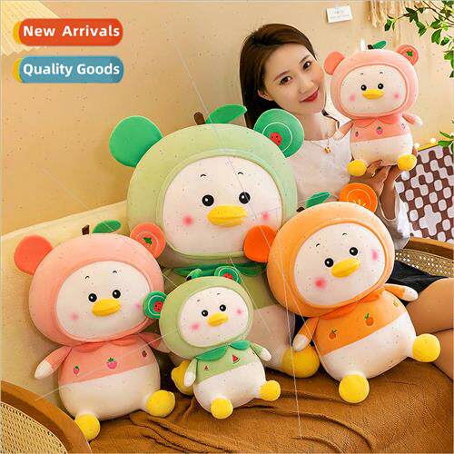 Cute fruit duck plush doll children soothing toys carpet gif