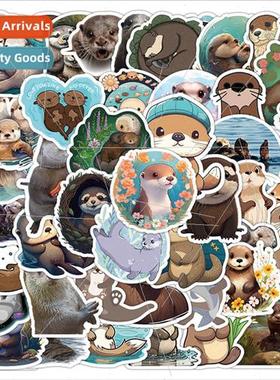 50 cute little animals sloth doodle stickers cartoon anthrop