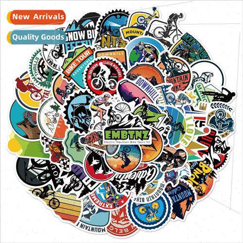 50 -repeating mountain off-road bike graffiti stickers lugga