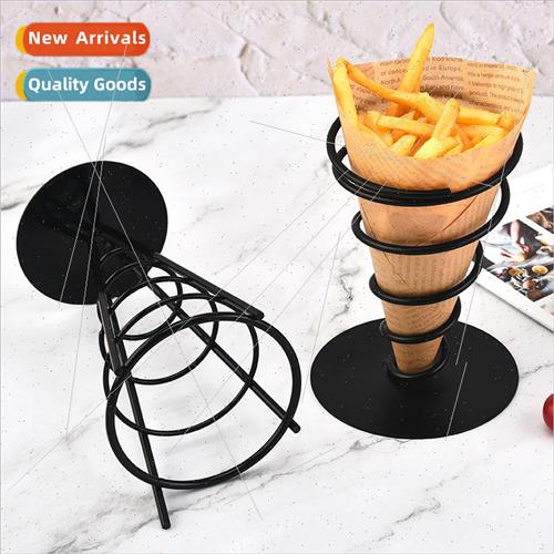 Iron single-head French fry holder plating tapered basket re