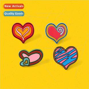 wave blue badge Brooch scarf rainbow metal buckle love