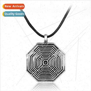 Vintage Bagua Labyrinth Pendant Collarbone Chain Movie and T