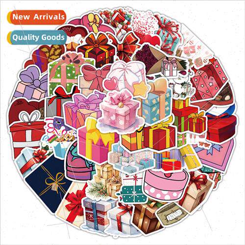 50 cartoon gift box children graffiti stickers notebook hand