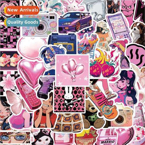 50 cartoon ins  Korean sweetheart girl series stickers mater