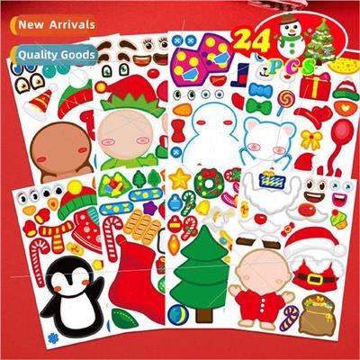 Make Christmas Stickers Kids Holiday Elf DIY Stickers Christ
