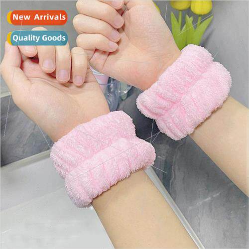 Plush Solid Color Wash Wristband Sport Bracelet Band Hair Ti