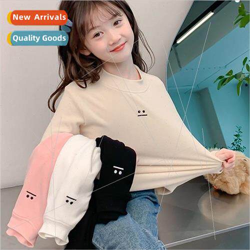 Girls long-sleeved T-shirt winter 2023 new girls inside the
