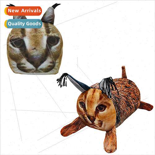 New big floppa plush replica caracal plush doll with doll do
