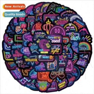 decorative stickers luggage stationery notebook 100 box neon