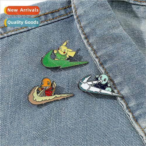 Cute cartoon Pokémon brooch Pikachu Jani-Turtle fire-breath