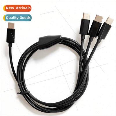 1 meter TYPE C to 3 TYPE C charging cable multaneously charg