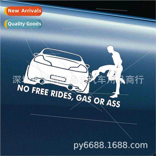 X-131 GAS OR ASS No  Rides Reflective Funny Car Decals
