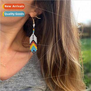 Ins  earrings personalized fashion  American Indian ethnic