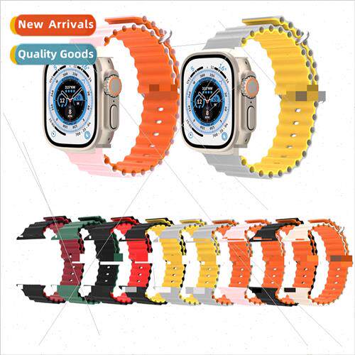 适用 Apple Ocean Band 8Apple Watch Ultra Sport Two Color Oce