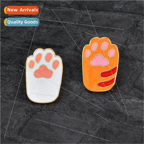 Brooch creative new cute cat paw dog paw oil drop cartoon br