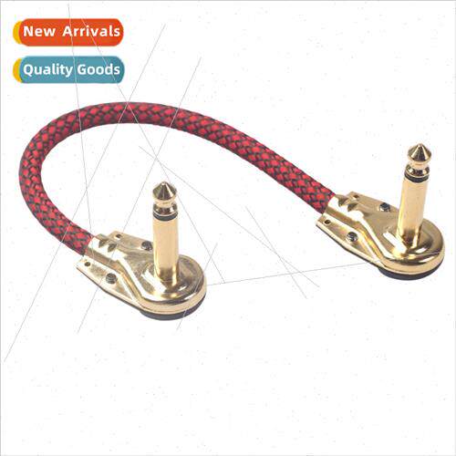 Gold-plated 90-degree elbow 6.35mm male to male 20CM double
