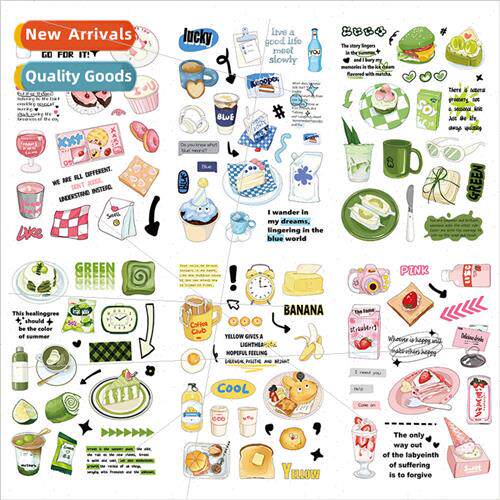 8 pcs of salt collage series handbook book decoration wall c