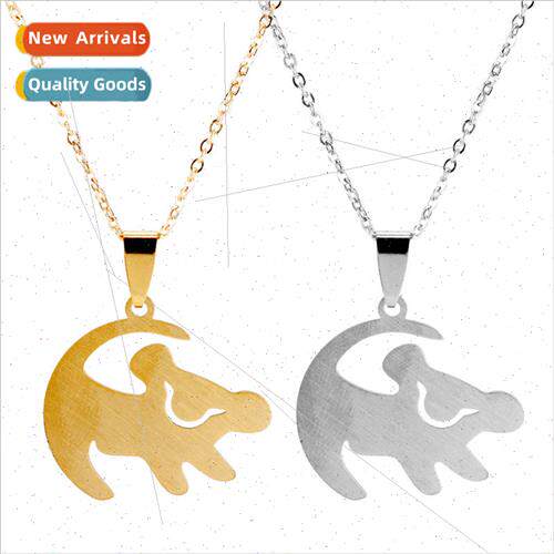 Korean fashion new expression dog pendant stainless steel ne