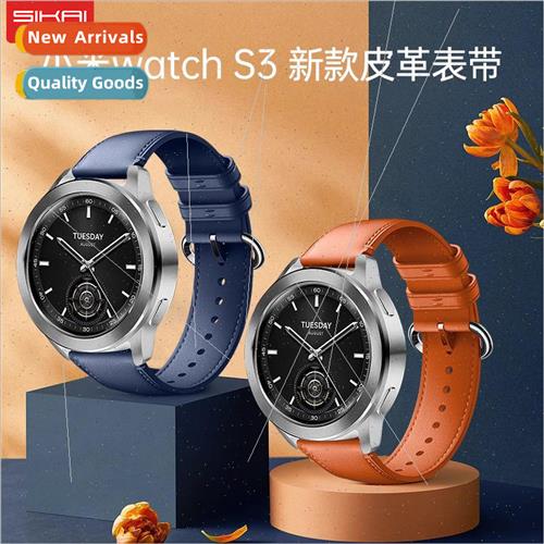适用 millet watch S3 strap flat alternative  leather stainle