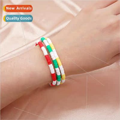 Bohemian  simple fashion colorful soft ceramic string access