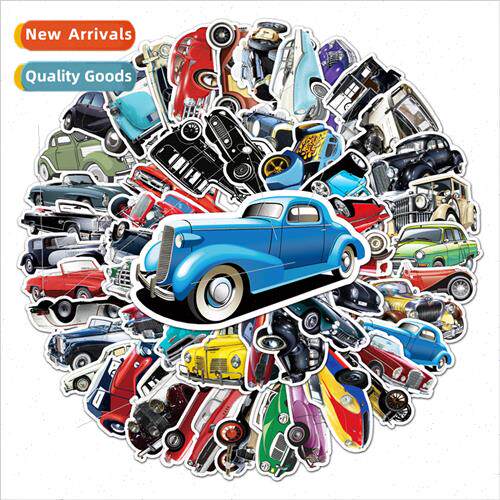 51 personalized nostalgic classic car cartoon graffiti stick