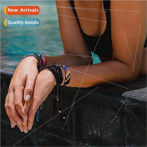 Fashion Crystal Beading Multi-Layer Stacking Set Rice Beads