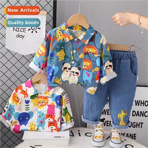 Baby Spring and Autumn Suit Yankee Childrens Clothes Autumn