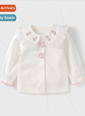 Girls bottoming shirt 2023 female baby spring and fall cloth