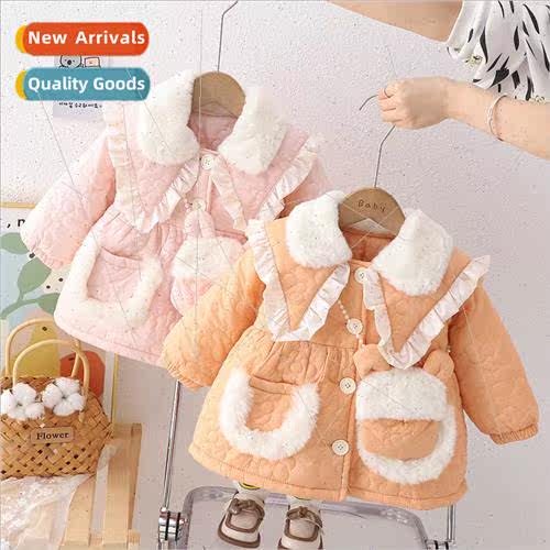 New girls thickened cotton winter childrens padded cotton cl