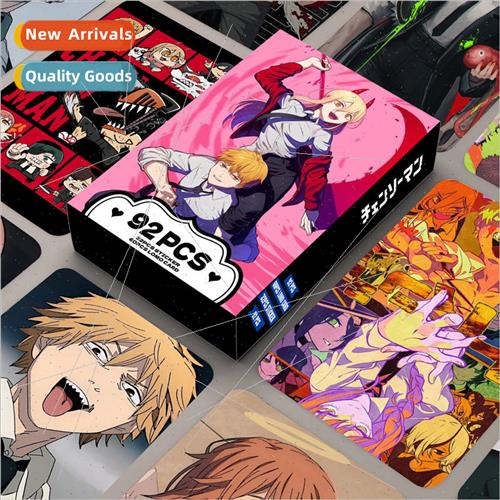 New 92 LOMO Cards Chainsaw Man Double ded High Definition Co