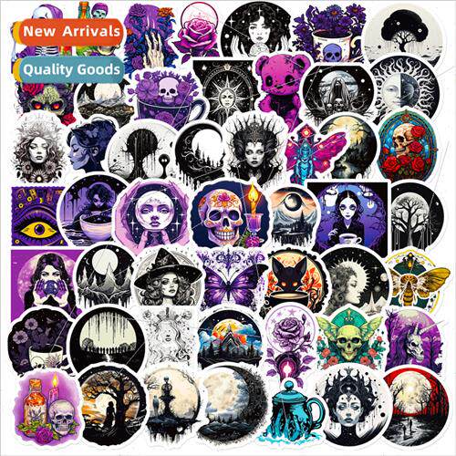 50 cartoon goth graffiti luggage stickers new dark purple co