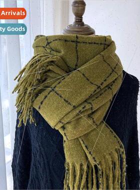 Scarf female winter 2023 new thickened warm imitation cashme