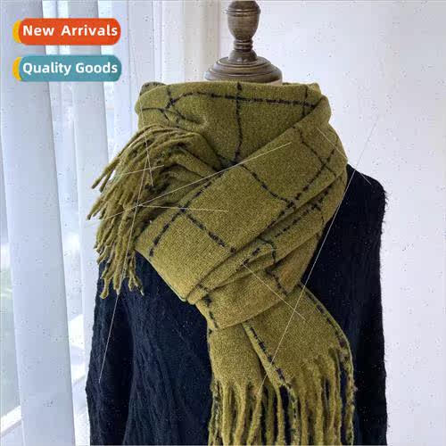 Scarf female winter 2023 new thickened warm imitation cashme