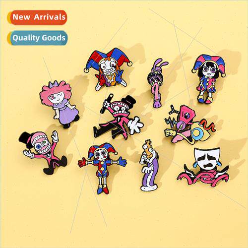 Creative animation cartoon characters metal pins magical num