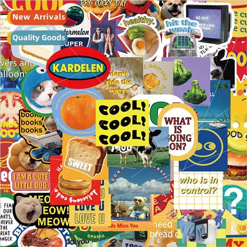 60pcs of sweet Asia retro American cartoon graffiti stickers