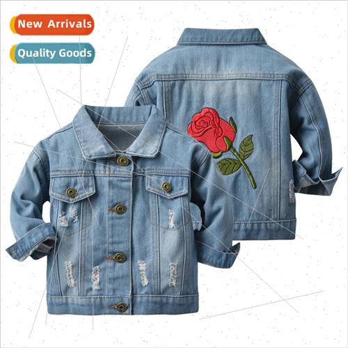 Spring and Autumn Childrens Vintage Jacket New Kids Embroide