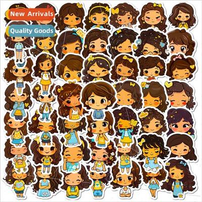 50 pcs Girl Stickers New Kids Cartoon ttle Girl Temperance s