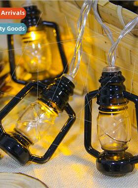 Vintage kerosene lamp LED string lights Christmas decoration