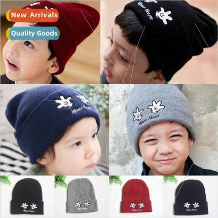 Korean  of the childrens knitted pullover hat boys and girls