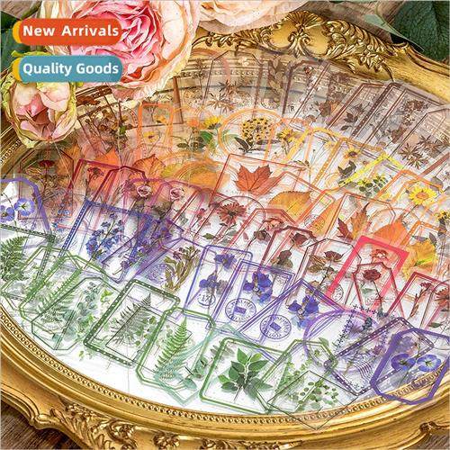 PET sticker pack flowers in the mist series retro transparen