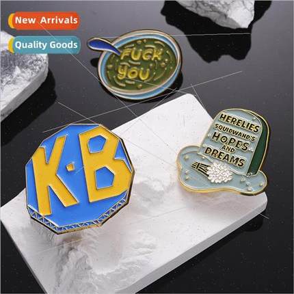New Tombstone k.b Metal Badge Brooch Tonic Oil Drops Persona