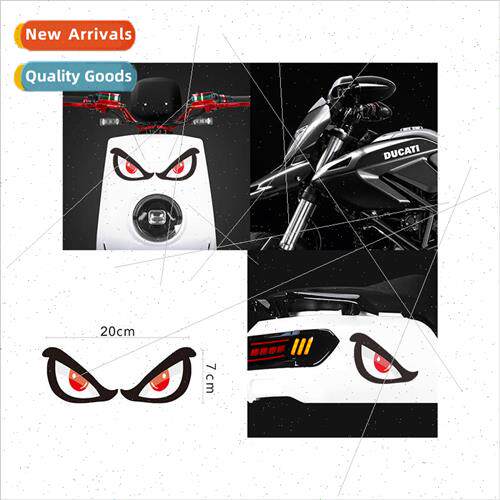3D stereo simulation shark stickers eyes mirrors car reflect