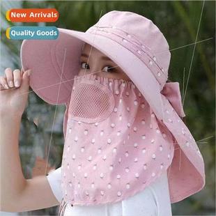 polyester cotton strawberry Sun brim ladies large hat