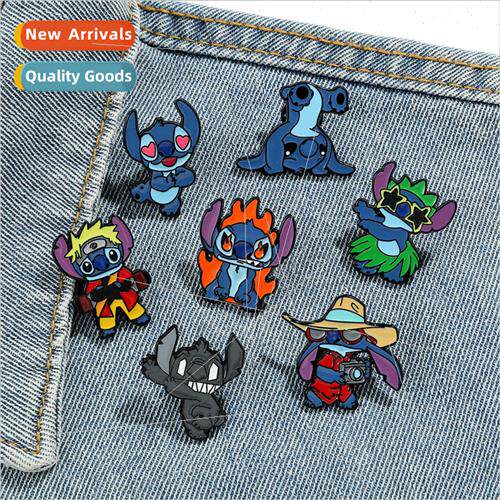 Cartoon creative cute quirky Stitch brooch anime characters