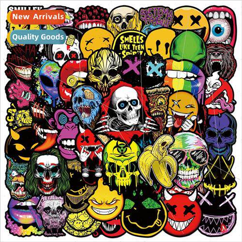 50 Halloween scary ghost face graffiti stickers scooter trol