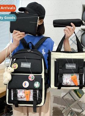 Multi sets of schoolbag female 2022 new fashion color collis