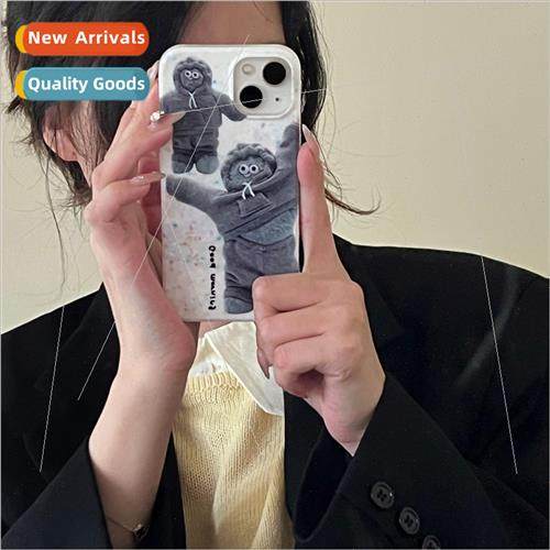 Cute Cartoon Gray Little Monster iPhone 13/12Pro Case 适用 A